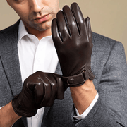 Men's Sheepskin Leather Gloves — Warm Velvet Lined | Driving & Outdoor – view 6