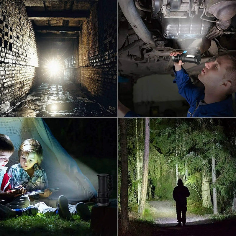 Super Bright Super Bright LED Torch Tactical 4 Models USB Rechargeable Flashlight – view 4