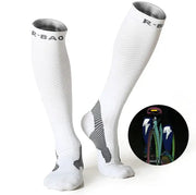 Professional Long Compression Socks for Running and Cycling - 72% Nylon Athletic Support – view 3