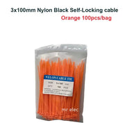 Habicare 100PCS Colourful Nylon Cable Ties 3x100mm Self-Locking 100PCS Colourful Nylon Cable Ties 3x100mm Self-Locking