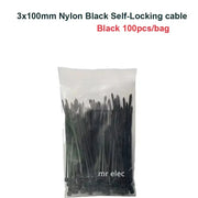 Habicare 100PCS Colourful Nylon Cable Ties 3x100mm Self-Locking 100PCS Colourful Nylon Cable Ties 3x100mm Self-Locking