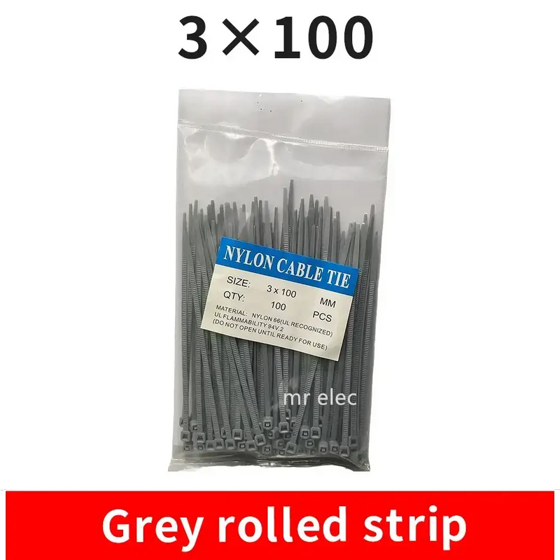 Habicare 100PCS Colourful Nylon Cable Ties 3x100mm Self-Locking 100PCS Colourful Nylon Cable Ties 3x100mm Self-Locking