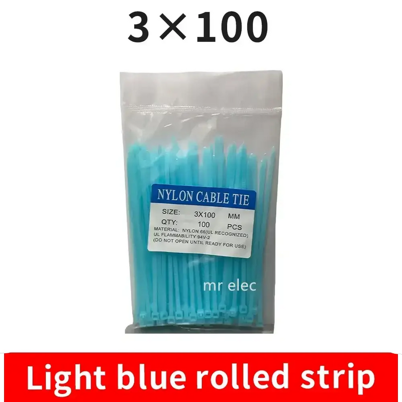 Habicare 100PCS Colourful Nylon Cable Ties 3x100mm Self-Locking 100PCS Colourful Nylon Cable Ties 3x100mm Self-Locking