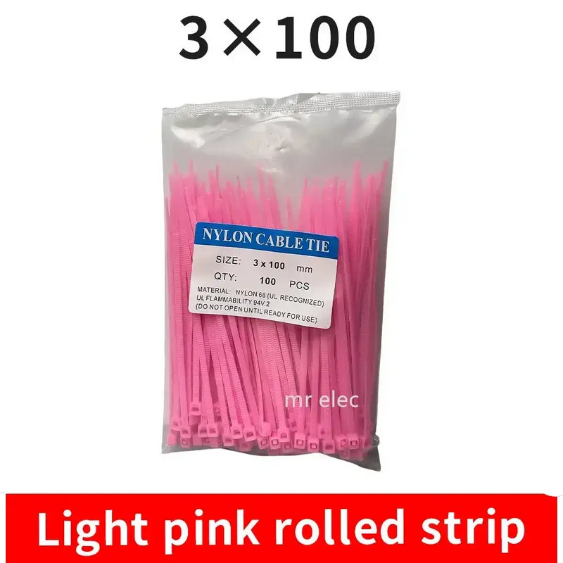 Habicare 100PCS Colourful Nylon Cable Ties 3x100mm Self-Locking 100PCS Colourful Nylon Cable Ties 3x100mm Self-Locking