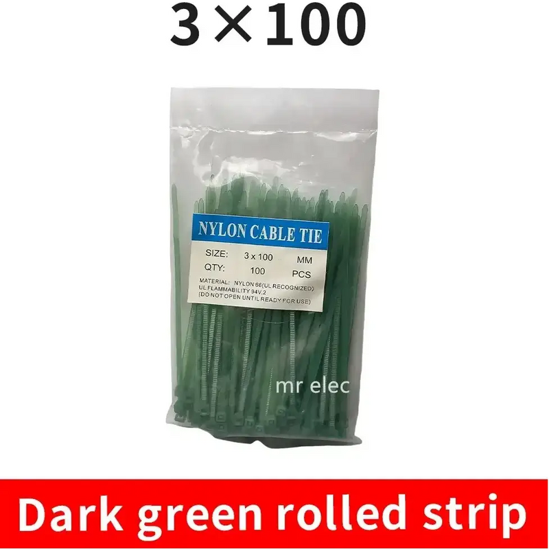 Habicare 100PCS Colourful Nylon Cable Ties 3x100mm Self-Locking 100PCS Colourful Nylon Cable Ties 3x100mm Self-Locking