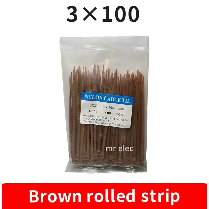 Habicare 100PCS Colourful Nylon Cable Ties 3x100mm Self-Locking 100PCS Colourful Nylon Cable Ties 3x100mm Self-Locking