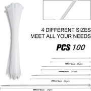 9eight5 Tools & Models Cable Ties (4 sizes / White) Cable Ties (4 sizes / White)