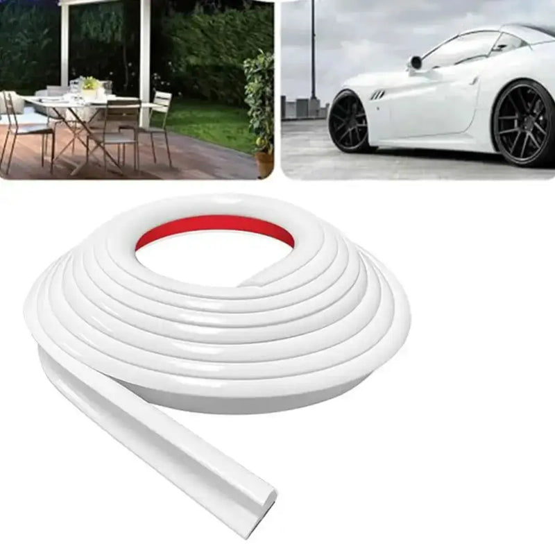 Camper Van Gutter Rain Guard – J Shape Drip Stop PVC Rain Gutter (5m) – view 2