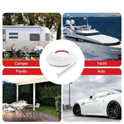 Camper Van Gutter Rain Guard – J Shape Drip Stop PVC Rain Gutter (5m) – view 6