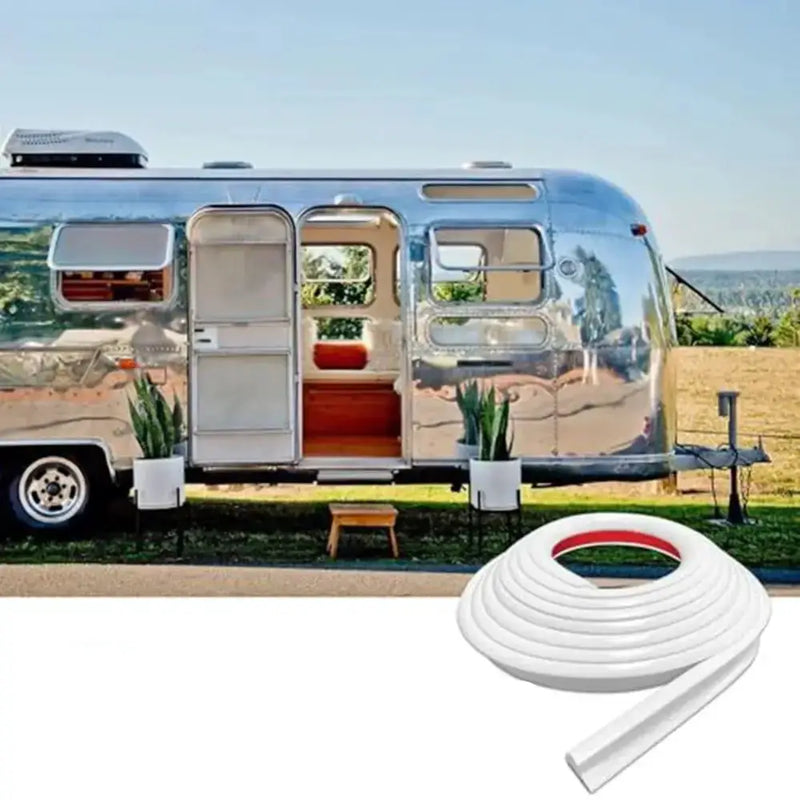 Camper Van Gutter Rain Guard – J Shape Drip Stop PVC Rain Gutter (5m) – view 7