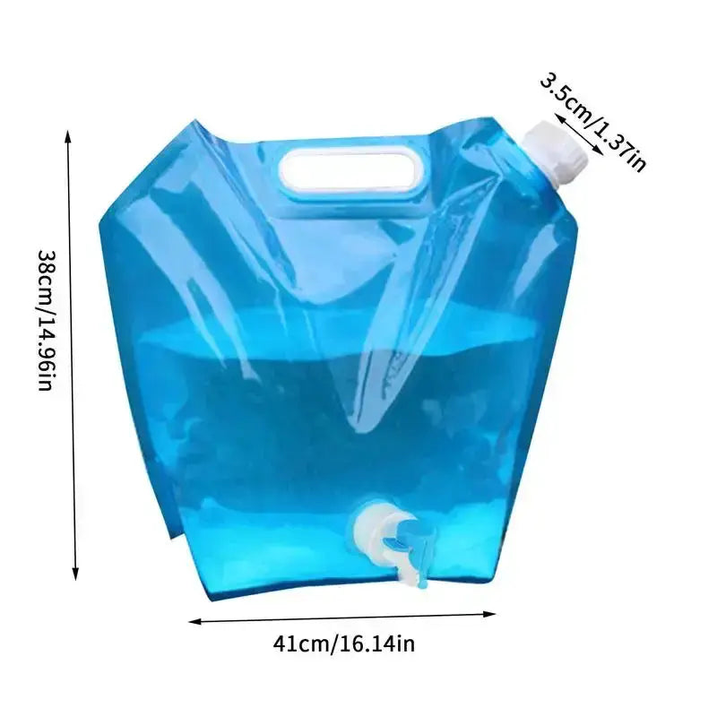 Habicare SS Folding Water Storage Container (5L/10L) Portable Folding Water Container with Spigot 5-10L