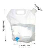 Habicare SS Folding Water Storage Container (5L/10L) Portable Folding Water Container with Spigot 5-10L