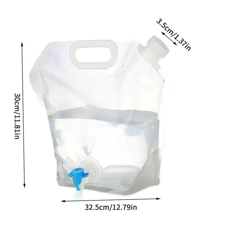 Habicare SS Folding Water Storage Container (5L/10L) Portable Folding Water Container with Spigot 5-10L