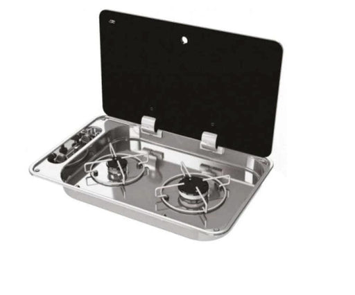 CAN Flush Fitting Twin Burner Gas Hob Built In Safe And Stylish For Modern Kitchens