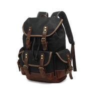 Waxed Canvas Leather Backpack — Retro Heritage Rucksack | Travel & Adventure Pack – view 1
