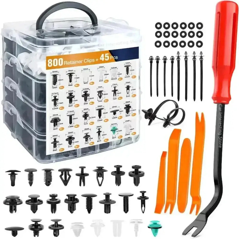 Car Fastener Clip Kit – Plastic Rivets & Retainer Pins (different types available) – view 1