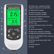 Habicare HBC Car Paint Thickness Tester HW-300PRO Digital Car Paint Thickness Gauge Meter