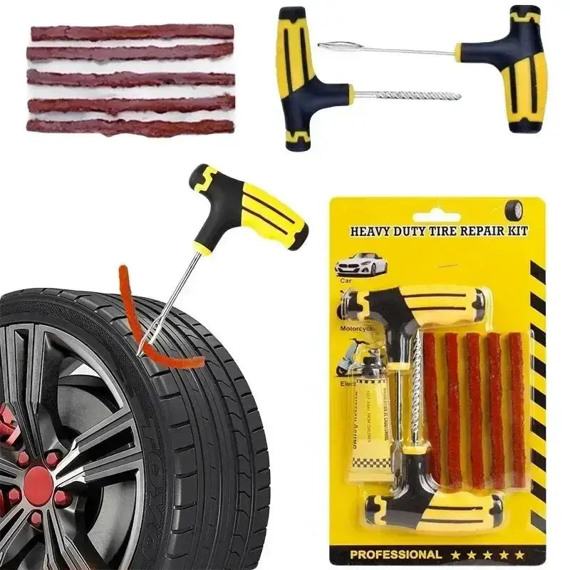 Habicare HBC Car Tyre Repair Kit with Durable Strips & Super Glue Car Tyre Repair Kit with Durable Strips & Super Glue