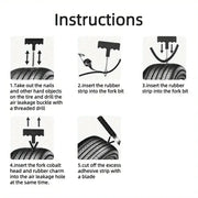Habicare HBC Car Tyre Repair Kit with Durable Strips & Super Glue Car Tyre Repair Kit with Durable Strips & Super Glue