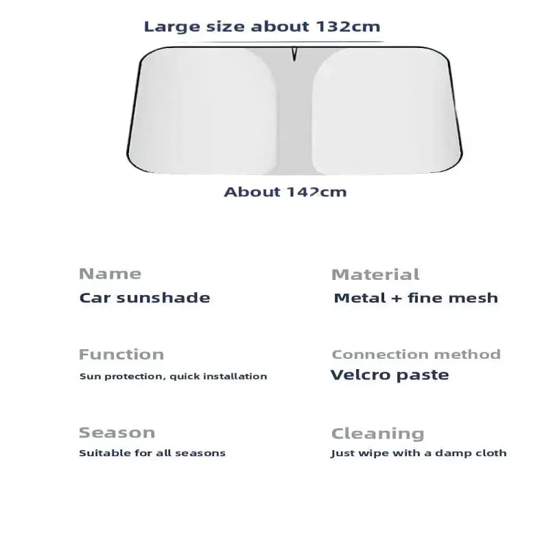 Habicare HBC Car Window Sunshade Cover – Folding Car Window Sunshade Cover – Folding