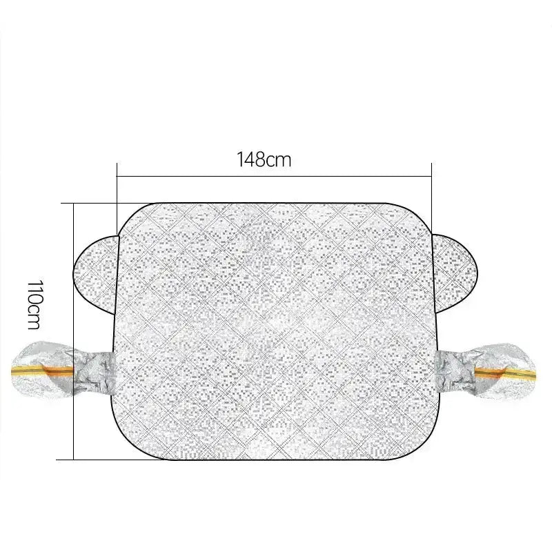 Car Windshield Snow & Ice Protector – Front/Rear Winter / Sunshade Cover – view 12