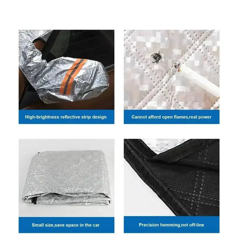 Car Windshield Snow & Ice Protector – Front/Rear Winter / Sunshade Cover – view 6