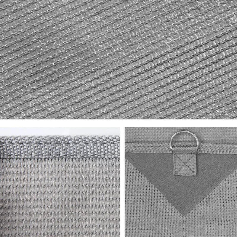 Caravan Privacy Screen Roll Out Awning 3.7X1.95M End Wall Side Sun Shade Grey – view 3