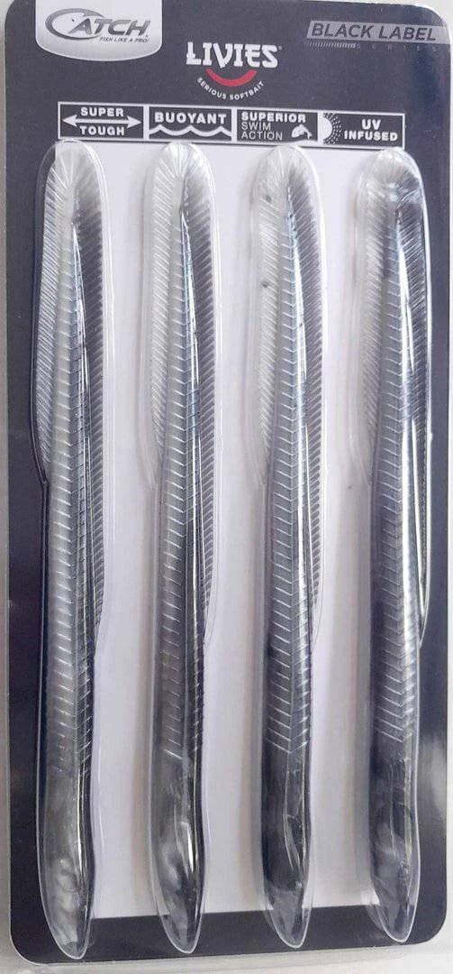 Catch Livies Eels Tail 7in Silver Shadow Lifelike Action Eco Friendly Soft Bait For Anglers