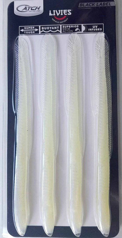 Catch Livies Eels Tail 7In White Warrior Fishing Lure Lifelike Action Ultra Buoyant For Anglers Multispecies