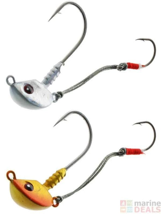 Catch Stingaz Tenya Jig Head With Assist Hook Half Oz White Warrior Lifelike Bottom Rocking Action For Saltwater Anglers