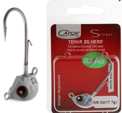Catch Stingaz Tenya Jig Head with Assist Hook 3/8oz White Warrior – view 1