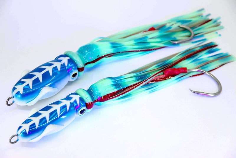 Catch Lures 750g Catch Squidwings Blue Glow Catch Squidwings Blue Glow Lure for Deep Water Jigging