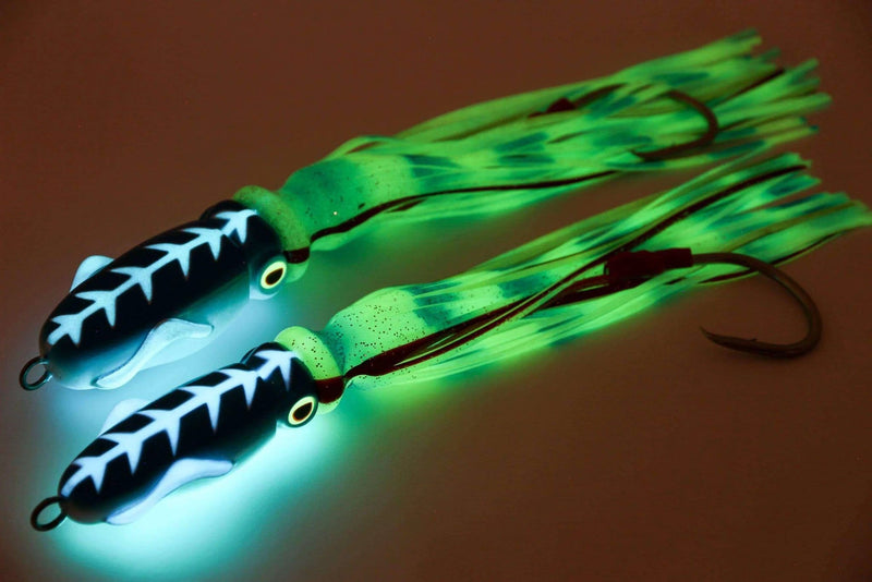 Catch Lures 750g Catch Squidwings Blue Glow Catch Squidwings Blue Glow Lure for Deep Water Jigging