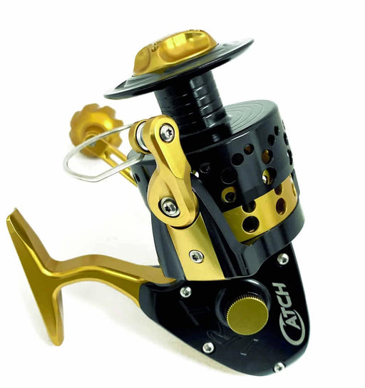 Catch IRT800DD Spinning Reel Black And Gold Heavy-Duty Dual-Drag 65 Lb Offshore Saltwater Anglers