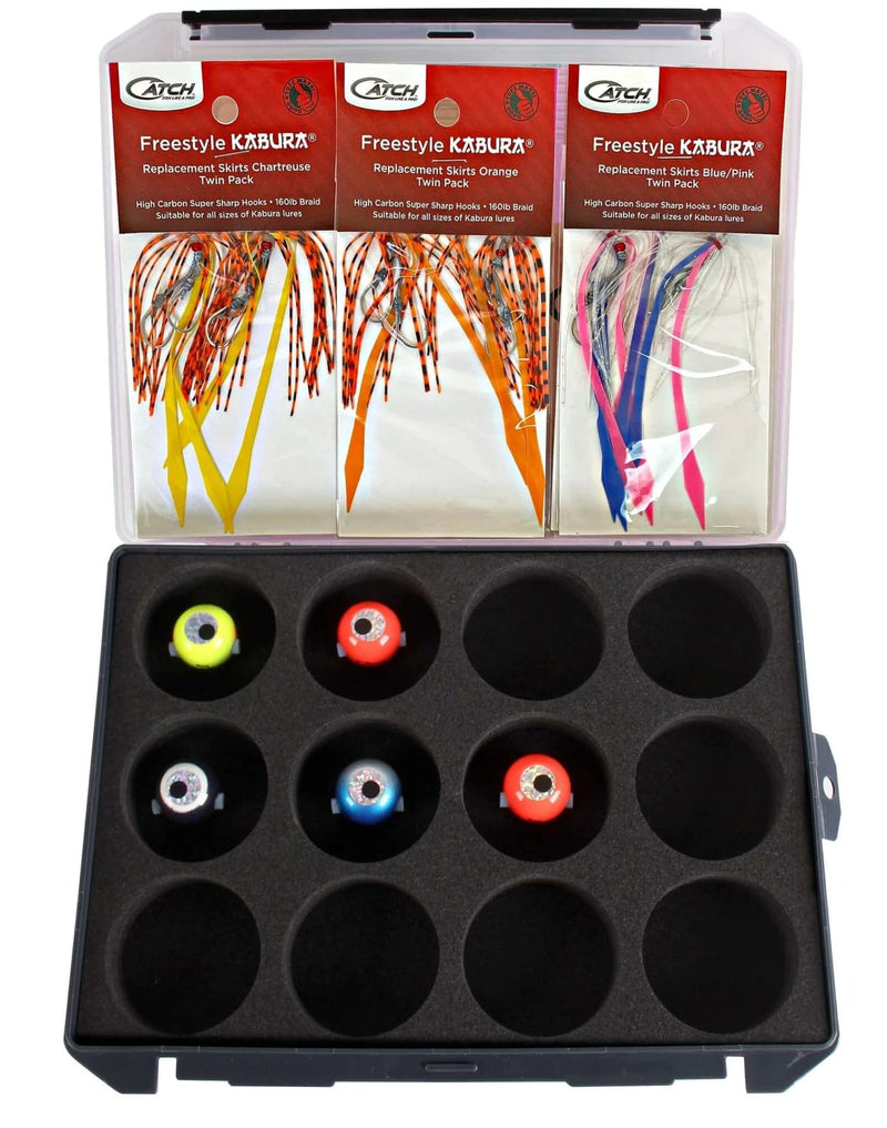 Catch Value Pack Catch 5 x 60g/80g  Kabura Value Pack in tackle box Catch Kabura Value Pack For Beginners Fishing Kit