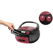 Habicare SS CD Cassette Boombox with Bluetooth & Radio (Red & Black) CD Cassette Boombox with Bluetooth & Radio (Red & Black)