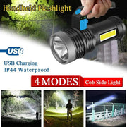 Super Bright Super Bright LED Torch Tactical 4 Models USB Rechargeable Flashlight – view 6