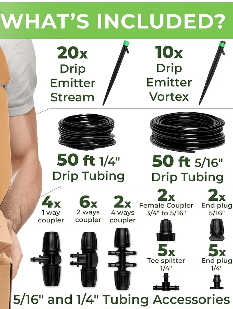 15m+15m Watering Drip Irrigation Hose Kit System – view 2