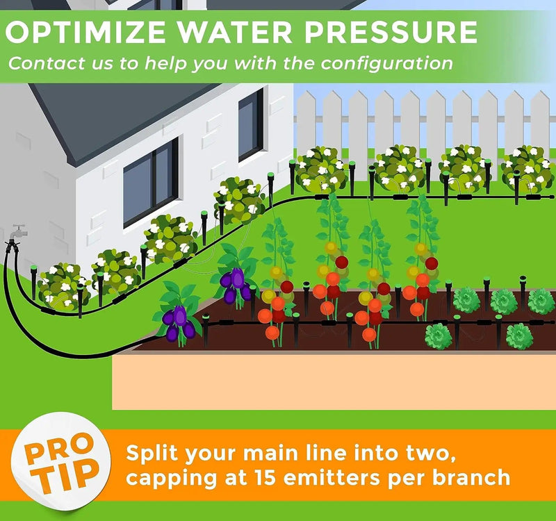 15m+15m Watering Drip Irrigation Hose Kit System – view 4