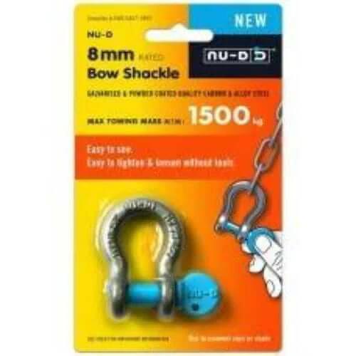CE Lawford Bow Shackle 8mm Easy Open Key 1500KG Tool Free Quick Release for Towing Boating Camping