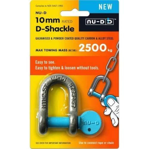 CE Lawford Nu-D D Shackle 10mm 2500kg Easy Tighten Boats