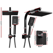 Cefito 8'' Rain Shower Head Set Handheld Square High Pressure Mixer Tap Black – view 2