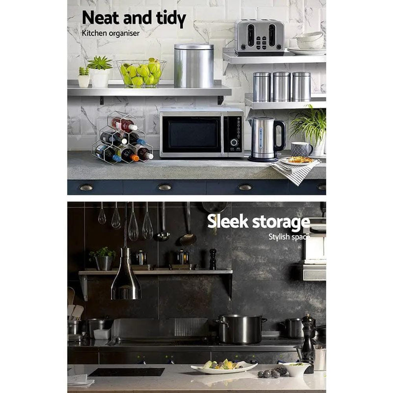 Cefito 900mm Stainless Steel Kitchen Wall Shelf Mounted Rack – view 4