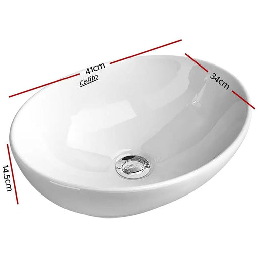 Cefito Bathroom Basin Ceramic Vanity Sink Hand Wash Bowl 41x34cm – view 2