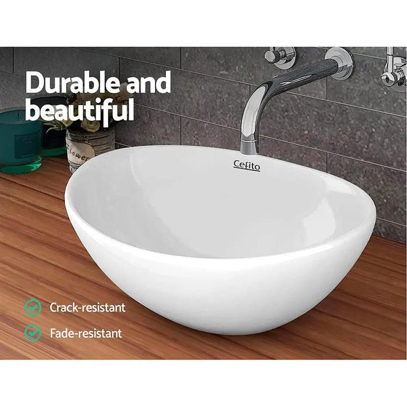 Cefito Bathroom Basin Ceramic Vanity Sink Hand Wash Bowl 41x34cm – view 3