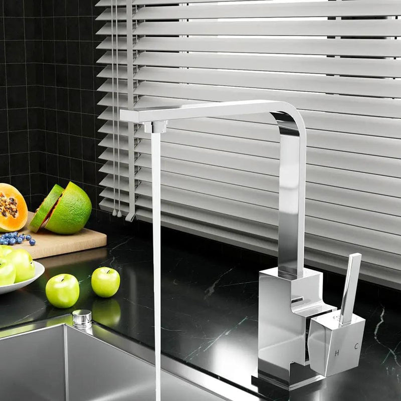Cefito Kitchen Mixer Tap Mixer Square Sink Faucet Basin Laundry Chrome – view 8