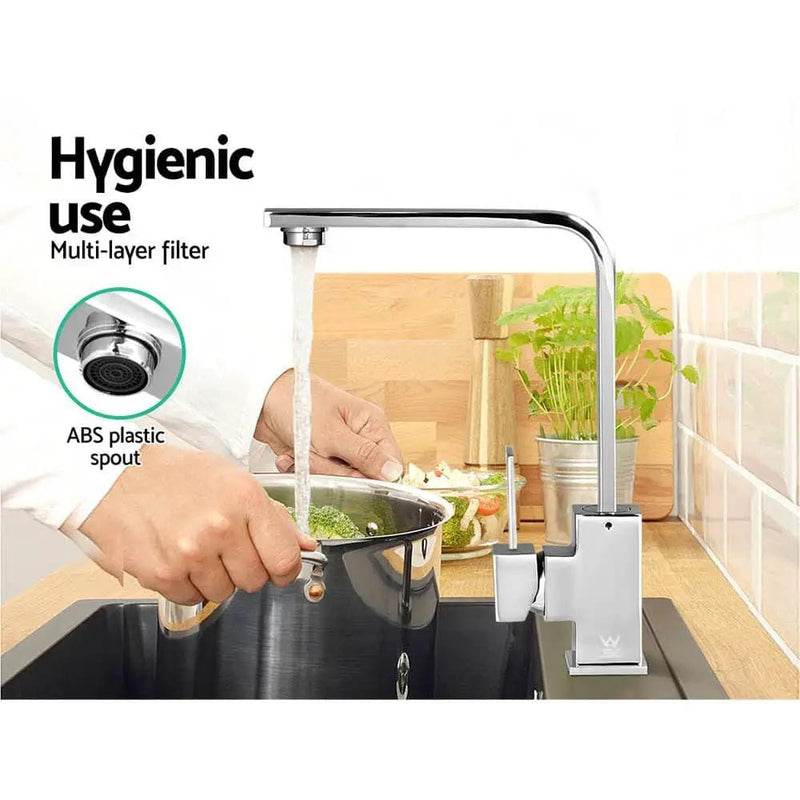 Cefito Kitchen Mixer Tap Mixer Square Sink Faucet Basin Laundry Chrome – view 5