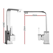 Cefito Kitchen Mixer Tap Mixer Square Sink Faucet Basin Laundry Chrome – view 2