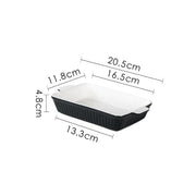 g8buynz Set of 3 Black Porcelain Baking Dishes Rectangular Bakeware Set Set of 3 Black Porcelain Baking Dishes Rectangular Bakeware Set