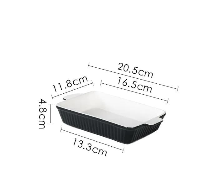 g8buynz Set of 3 Black Porcelain Baking Dishes Rectangular Bakeware Set Set of 3 Black Porcelain Baking Dishes Rectangular Bakeware Set